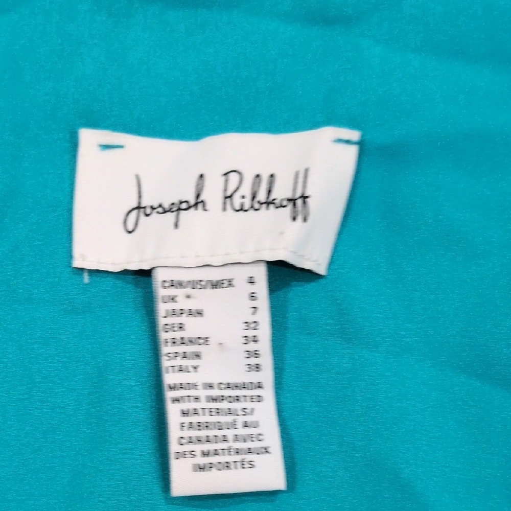 Joseph Ribkoff Turquoise V-Neck Blouse - Picture 2 of 7